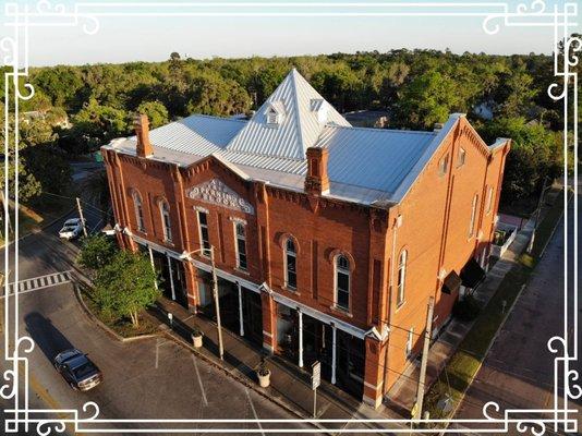 Monticello Opera House, drone photo