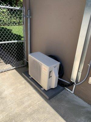 Fujitsu mini split ductless installation