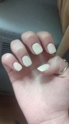 Dip powder nails (I messed up my own cuticles beforehand, by the way)