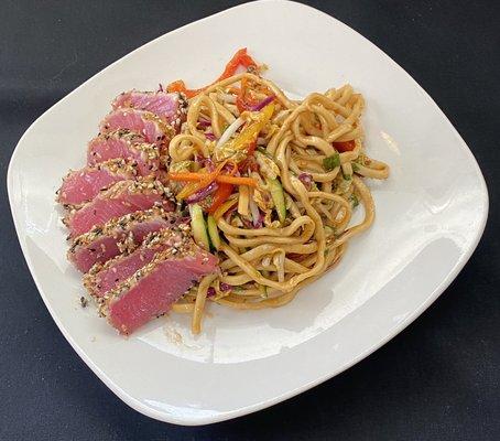 Seared Tuna over Asian Noodles