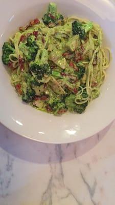 Pedro Pasta with chicken and broccoli.