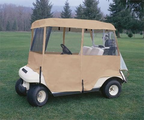 Golf cart cover 4 sided. Keep your golf cart protected during cold winter months.