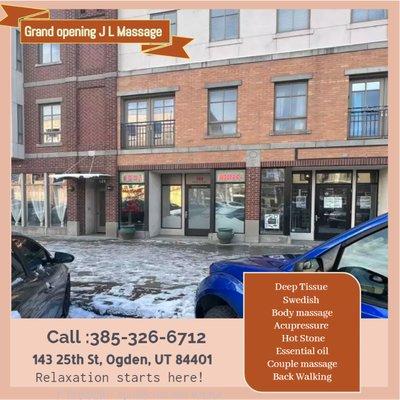 J L Massage  143 25th Street Ogden UT 84401