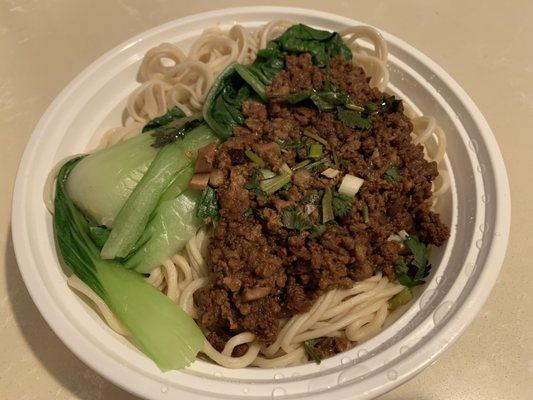 Hand pulled noodles with meat sauce