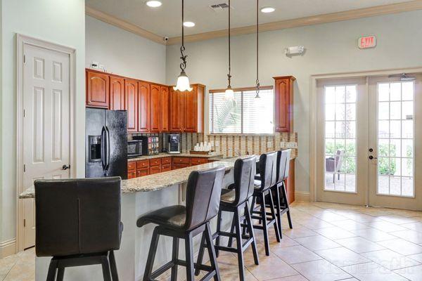 Clubhouse kitchen area