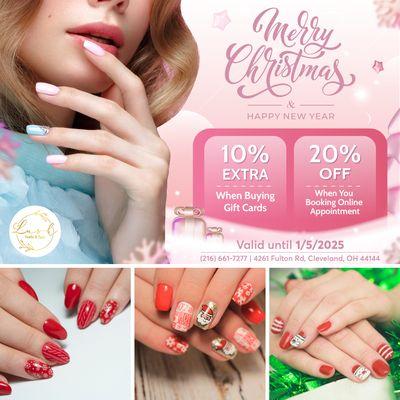 MERRY CHRISTMAS & HAPPY NEW YEAR 
 10% EXTRA when buying Gift Cards - the perfect present for someone special! 
 20% OFF when b