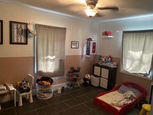 Kids room, painted a nice two tone walls!