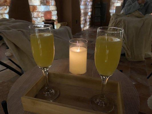 We brought our own mimosas