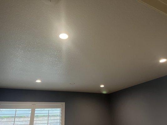 One of the rooms they added new recessed lighting to. There were zero lights in there before.