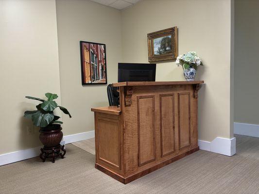 Receptionist desk at Huntsville location