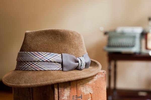 Velour Trilby with Wool Pug and Grosgrain Trim: Custom made for SALMAGUNDI by Makins Hats NY