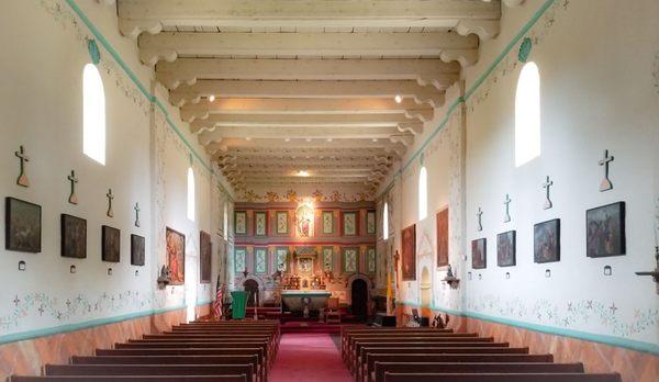 Chapel with story of Jesus in pictures on the walls