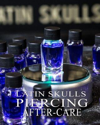 Latin Skulls piercing after-care