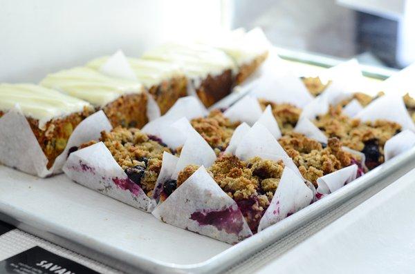 Savannah Bars: rhubarb, marionberries, blueberries and raspberries....