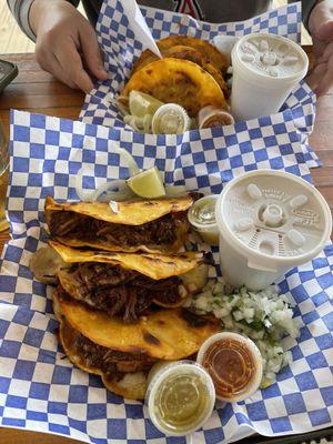 Birria Tacos with consome