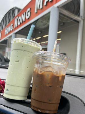 Avocado shake & Vietnamese iced coffee