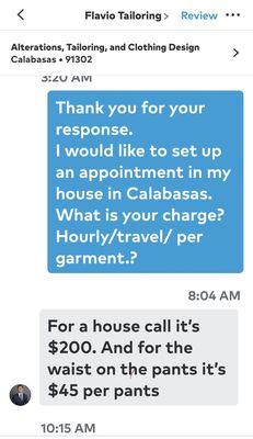 $200 for a house call paid.