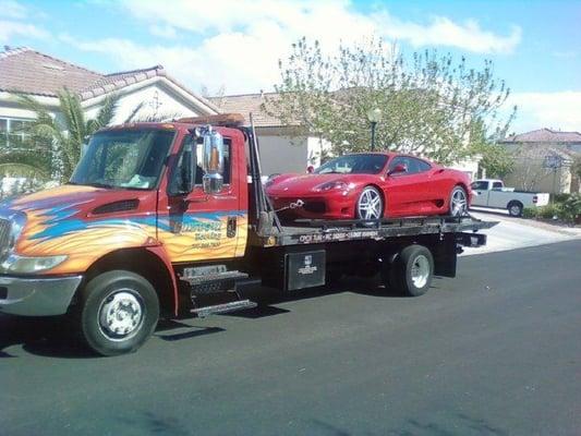 Towing to Penski Wynn, a Ferrari / Maserati dealership here in Las Vegas