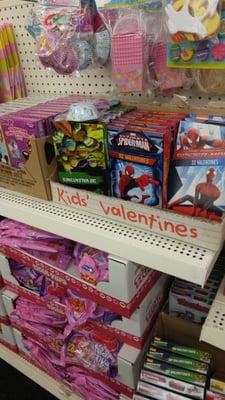 Great assortment of candies and valentines