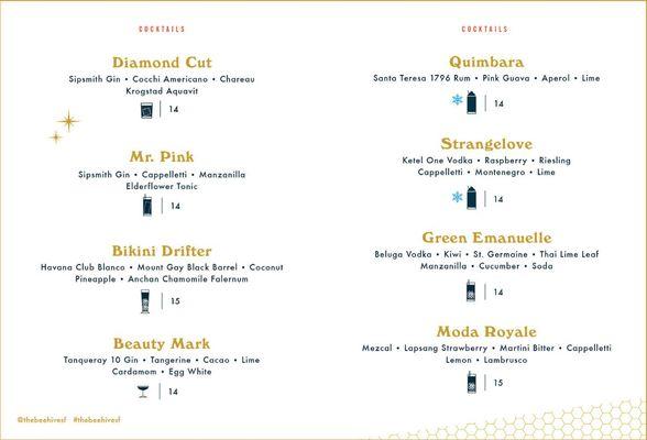 Cocktail Menu