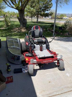 Toro MyRide 54" with Accelerator 6 bushel Bagger