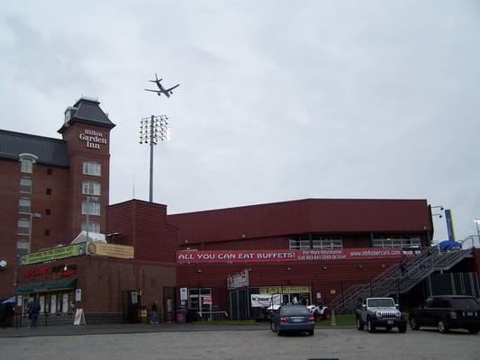 Front gate of the NH Fisher Cats Stadium.