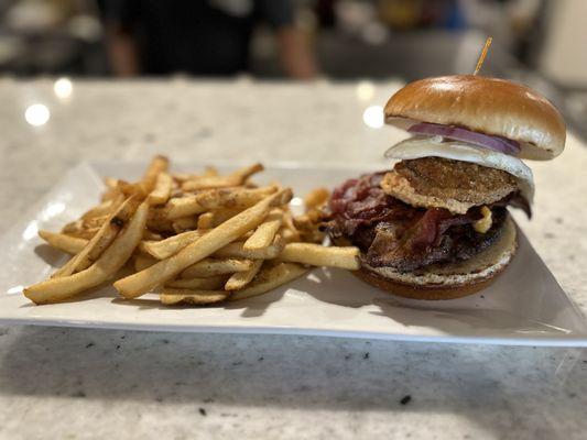 Brunch Burger and Fries