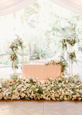 Repurposed aisle florals