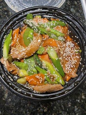 1. Vegan Sesame Beef