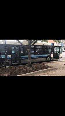 Charlotte Area Transit System CATS bus #902 next to transit center (April 25, 2017)