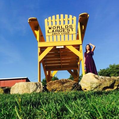 Picture taken from the grass.. Love the colors of the sky and yellow chair.