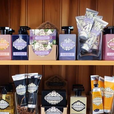 Lotions, soaps and more perfect for a gift basket.