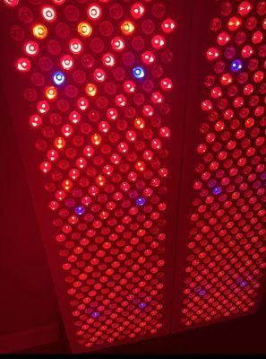 Red Light Therapy with Blue Light and Near Infrared Light. Great for anti aging, fine lines, wrinkles, age spots, sun damage, wound healing