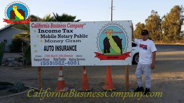 One of our billboard in front of Pastor Moreno's Church. Central Valley Christian Center