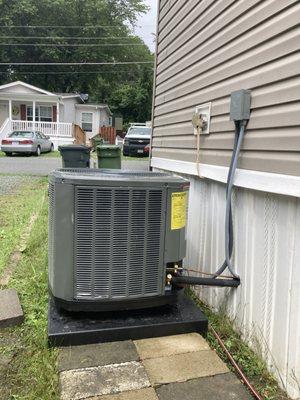 mobile home heat pump installation