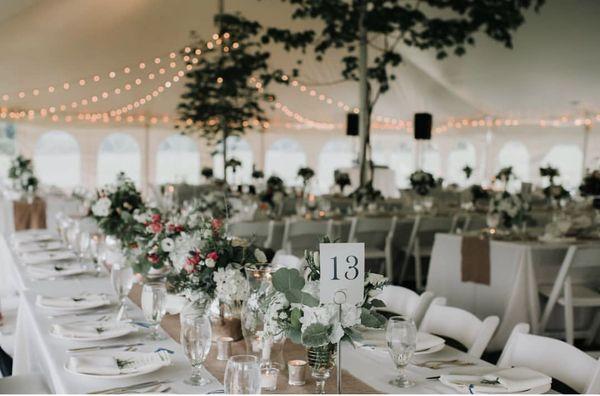 High peak pole tent wedding bliss!