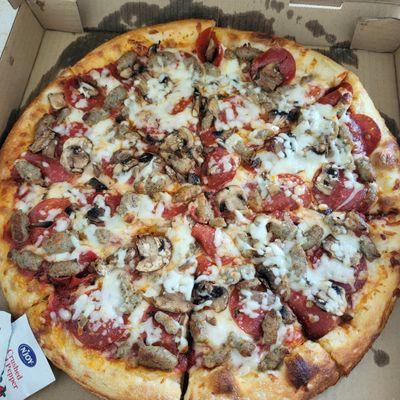 Medium pizza with three toppings