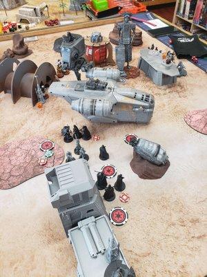 Star Wars Legion Miniatures Game being played at The Realm!