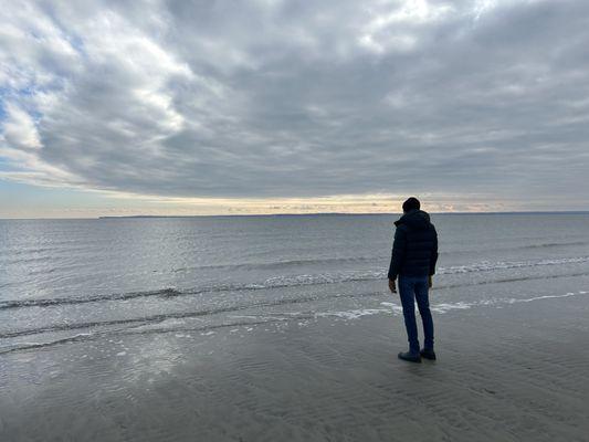 It was cold on the beach on Christmas Day 2024