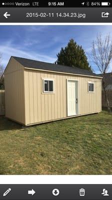 Ranch 8x20 with steel door and 36" door