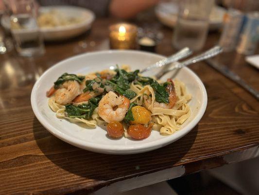 Shrimp Primavera pasta