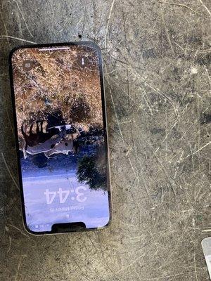 Cracked screen replacement on iPhone 11.