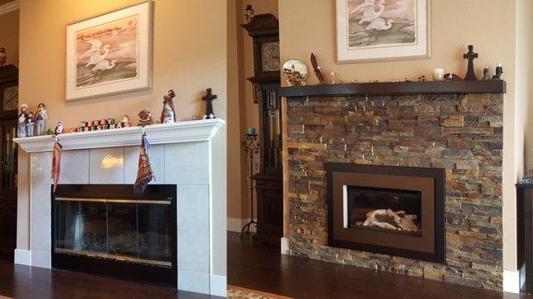 Valor Gas Insert Collinswood Mantel Veneer Stone