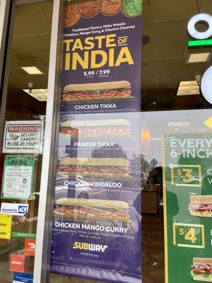 Taste of India Menu