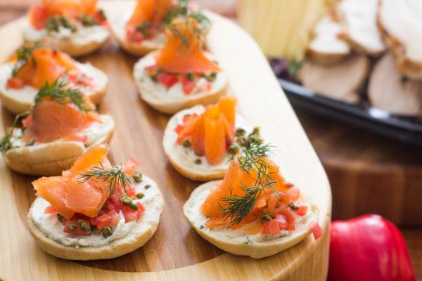 Mini Salmon Bagels