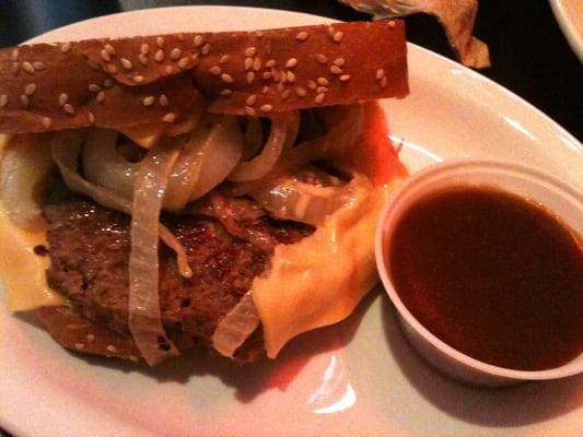 Patty melt with gravy