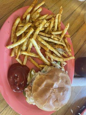 Firecracker Chicken and Cajun Fries