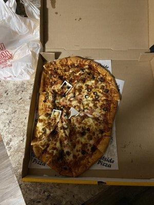 My $30 pizza immediately after delivery.