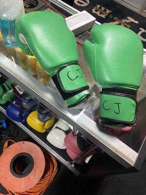 When you sign up you get your own set of gloves, wraps, etc.