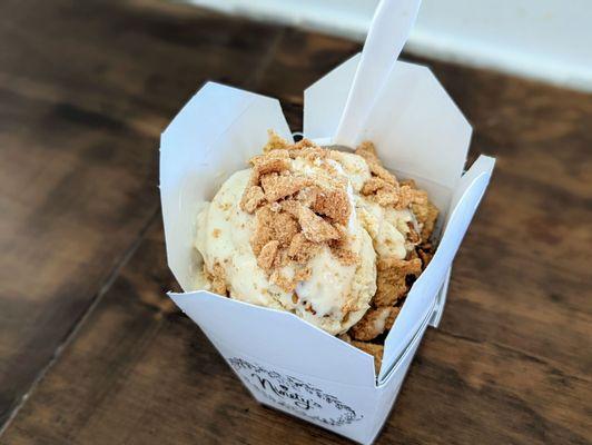 Cinnamon Toast Crunch Bread Pudding | Instagram: @telephonesmoothie